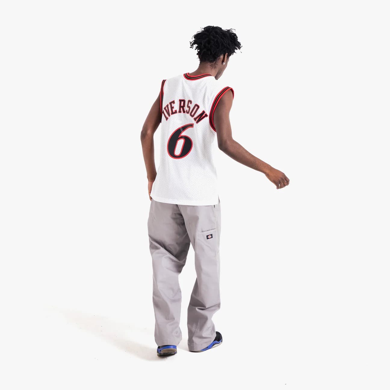 Баскетбольная джерси 2002 Philadelphia 76ers Allen Iverson #6 Swingman All Star Game Hardwood Classics White Jersey