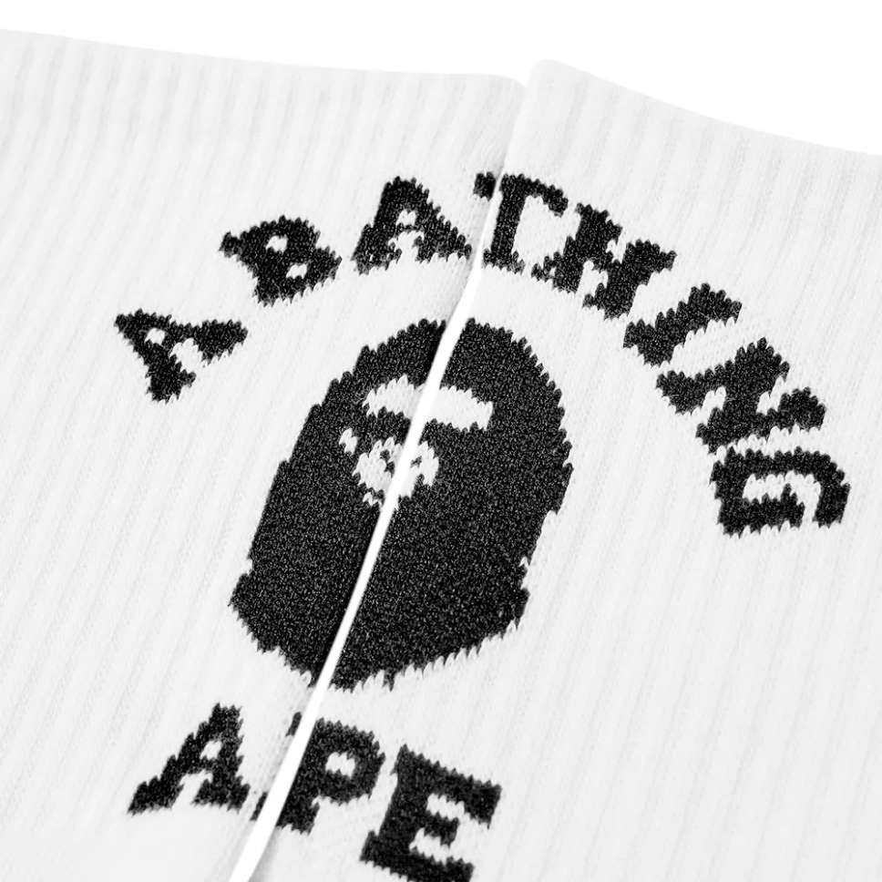 Спортивные носки BAPE College Socks White/Black