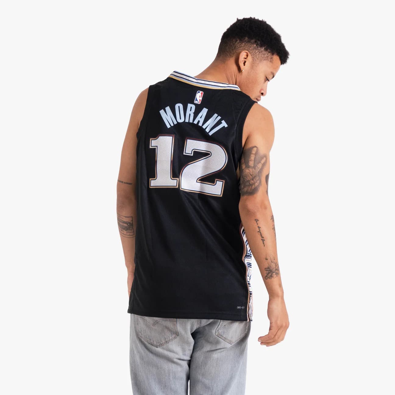 Баскетбольная джерси 2022-23 Memphis Grizzlies Ja Morant #12 Swingman City Edition Black Jersey