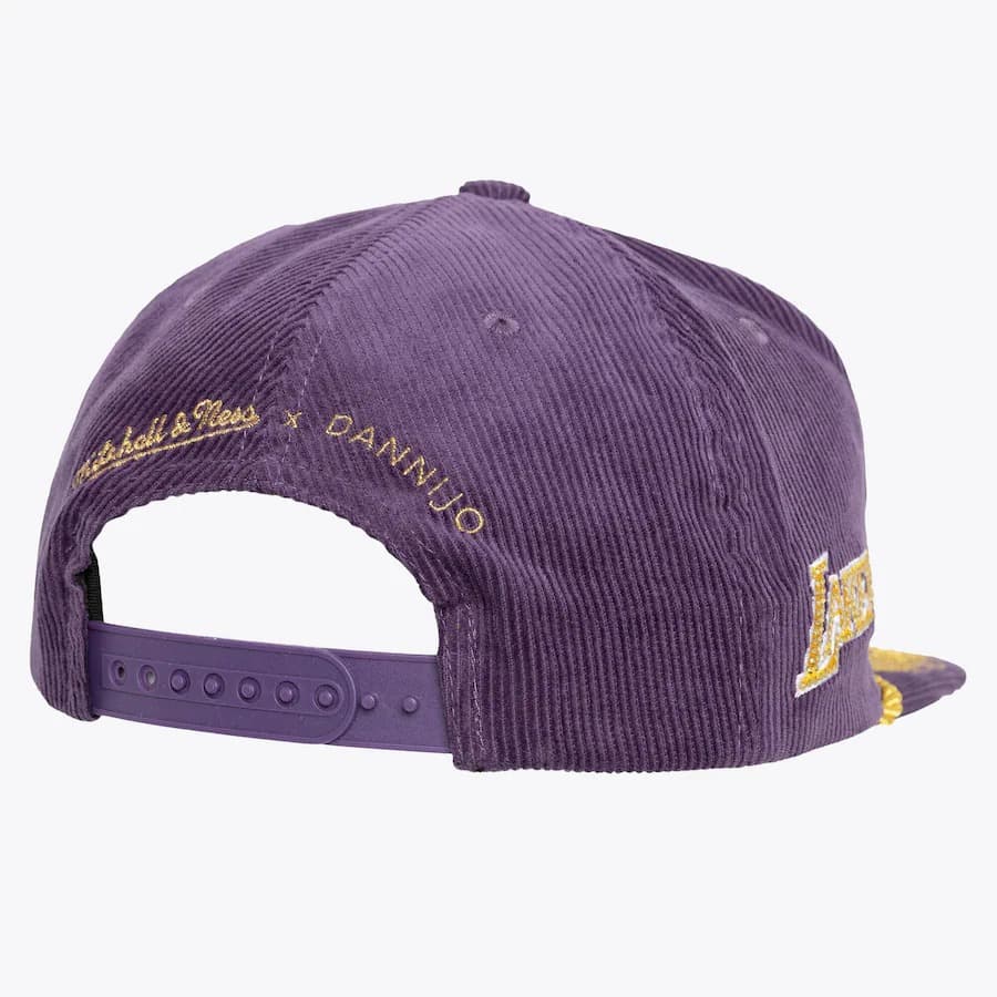 Бейсболка Mitchell & Ness x DANNIJO Purple Los Angeles Lakers Snapback Hat
