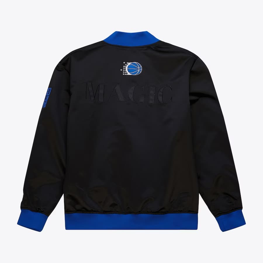 Бомбер Mitchell & Ness Black Orlando Magic Team OG 3.0 Satin Full Snap Jacket