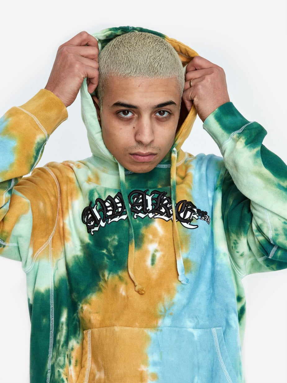 Худи Awake Embroidered Double Varsity Hoodie Multi Tie Dye