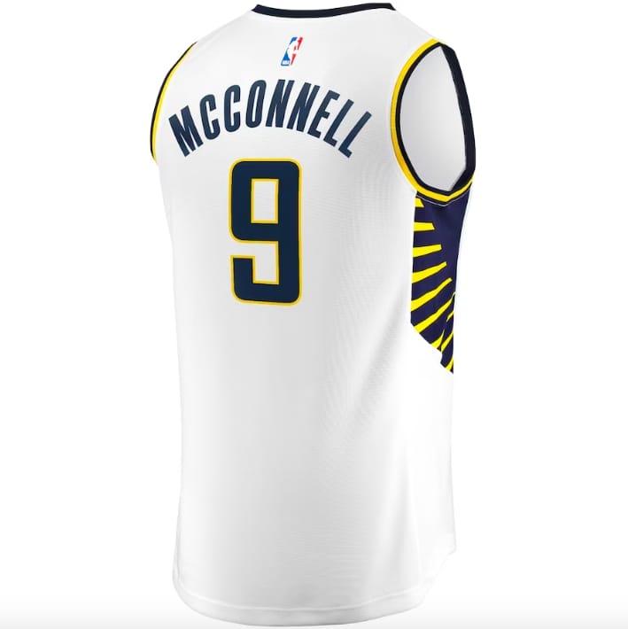 Баскетбольная джерси Indiana Pacers  #9 T.J. McConnell Fast Break Association White Jersey