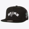 Mitchell-Ness-Black-San-Antonio-Spurs-Hardwood-Classics-Triple-Play-Snapback-Hat-100x100
