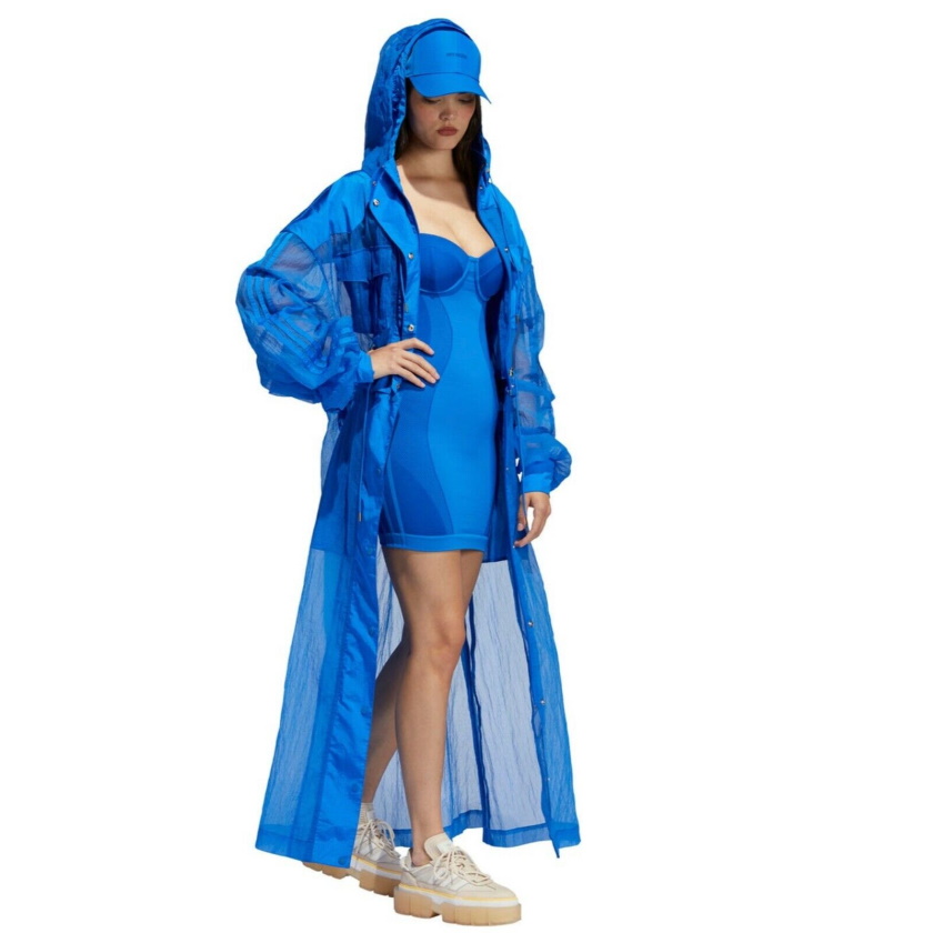 Удлинённый тренч adidas Ivy Park Cover-Up Jacket Glory Blue/Glow Blue