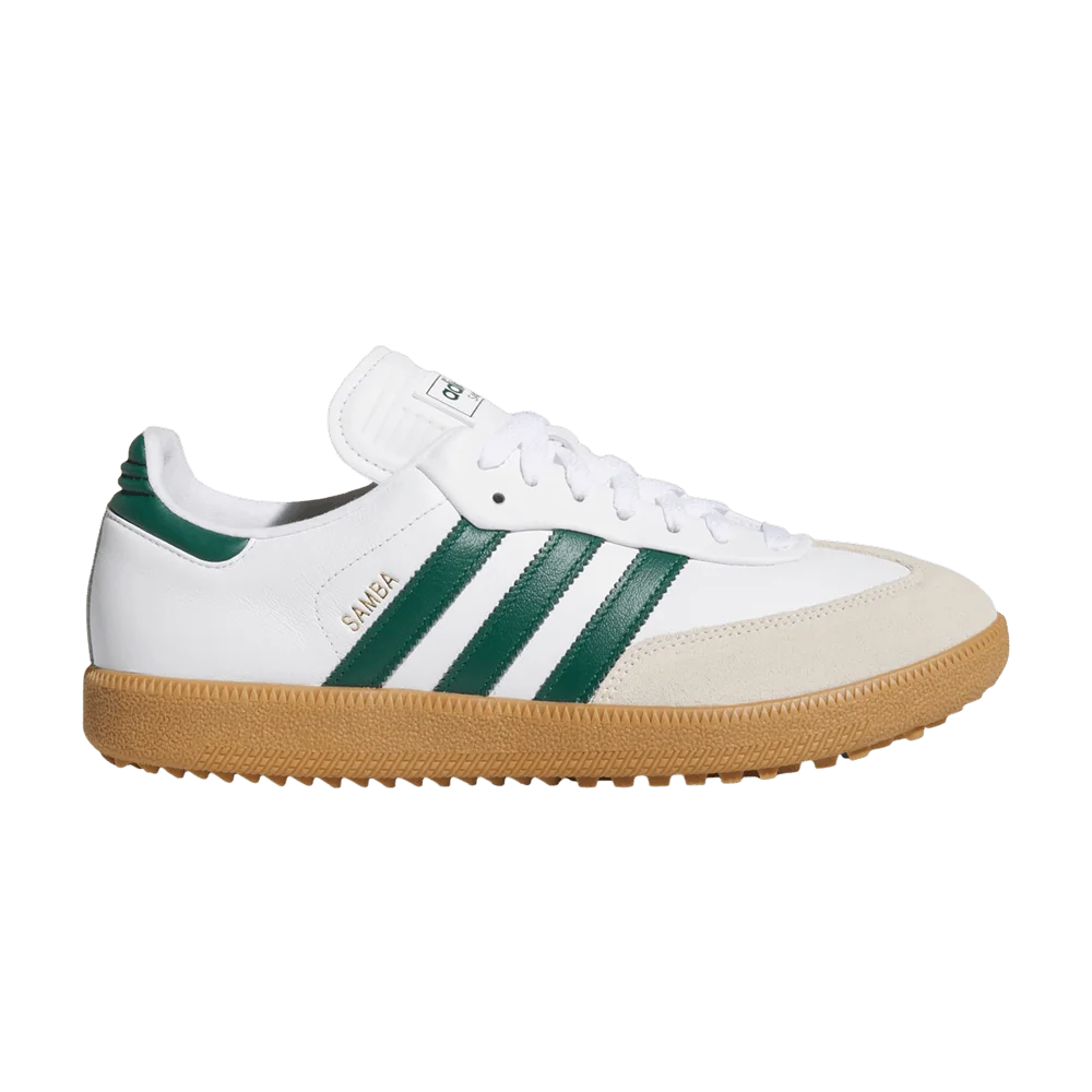 Krossovki-adidas-Samba-Spikeless-Golf-White-Collegiate-Green-Gum