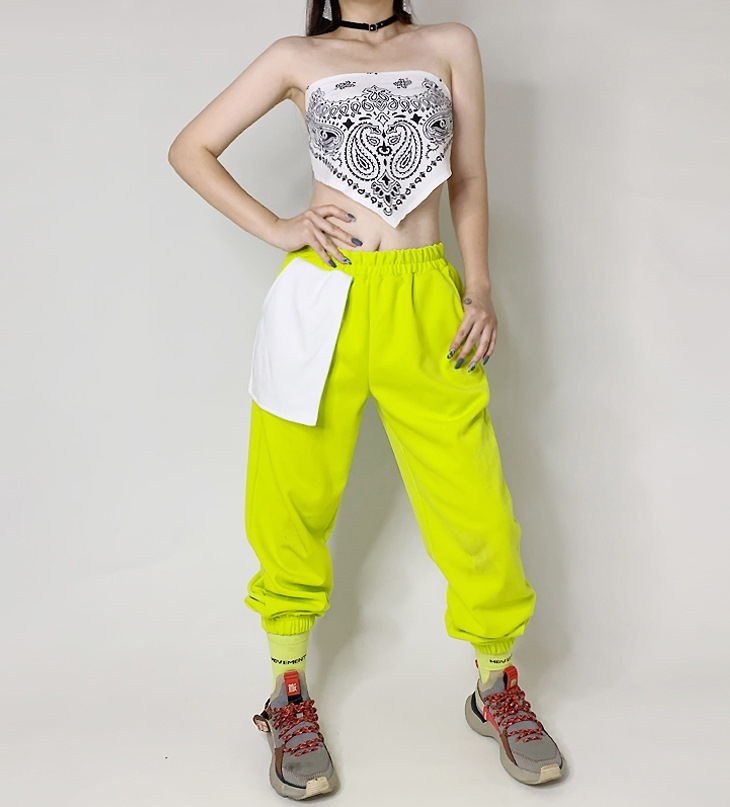Спортивные брюки 2020 Hip-hop Style Sweatpants Monochromatic Volt