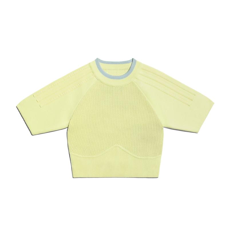 Спортивный топ adidas Ivy Park Knit Crop Top Yellow Tint