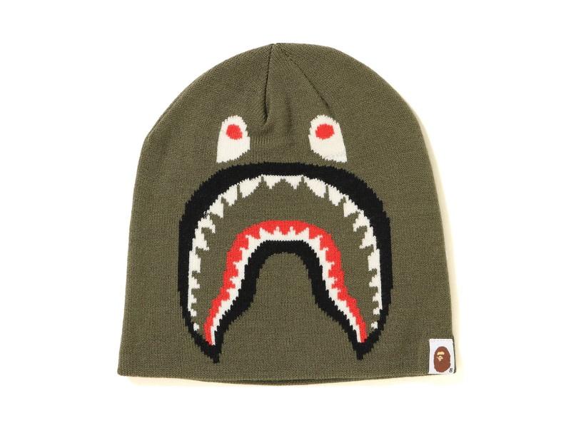 Шапка BAPE 2nd Shark Knit Cap Olivedrab
