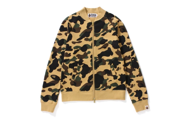 Свитшот BAPE 1st Camo Front Zip Sweatshirt Ladies Yellow