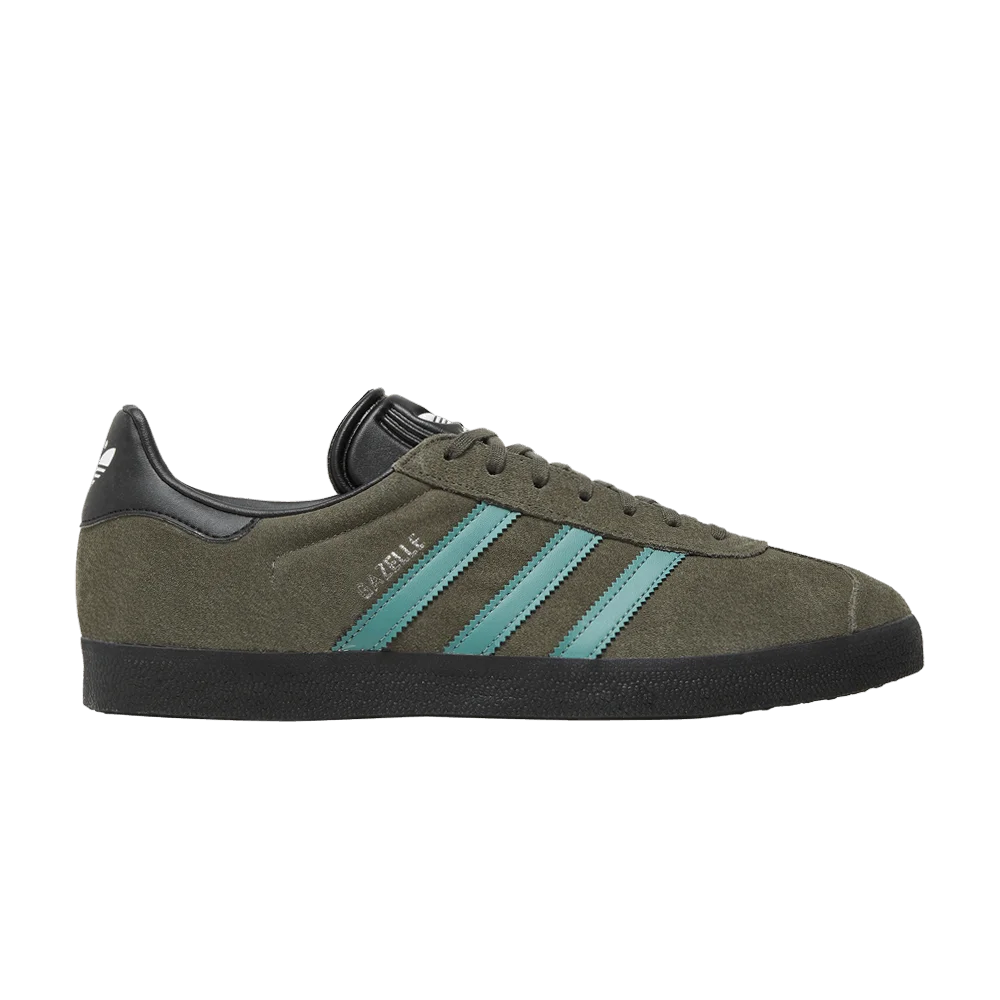 Krossovki-adidas-Gazelle-Olive-Green-Black