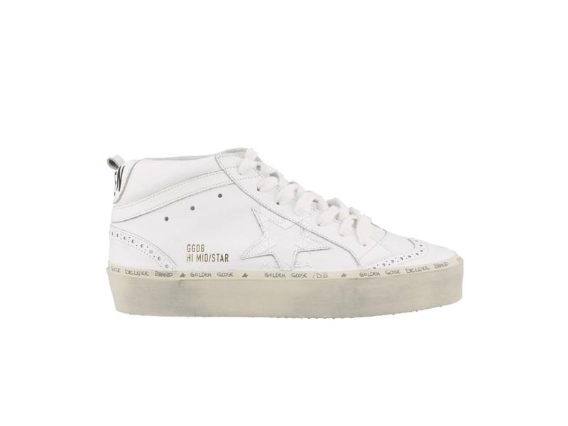 Кроссовки Golden Goose Hi Mid Star White