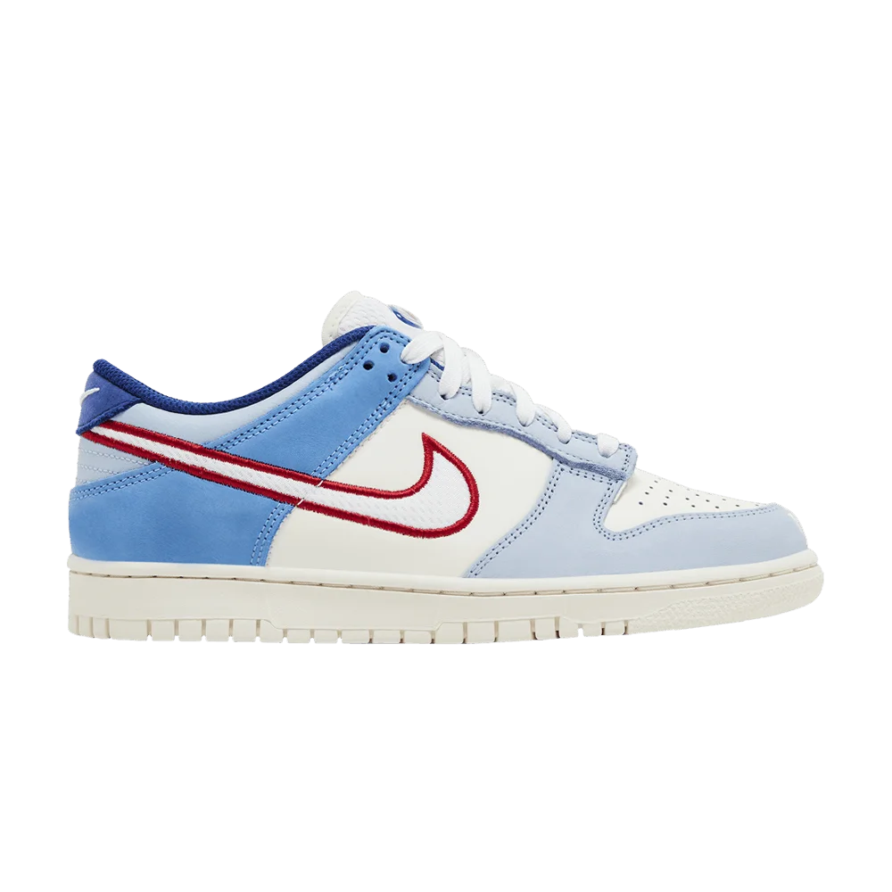 Krossovki-Nike-Dunk-Low-GS-Armory-Blue-Red-Mesh