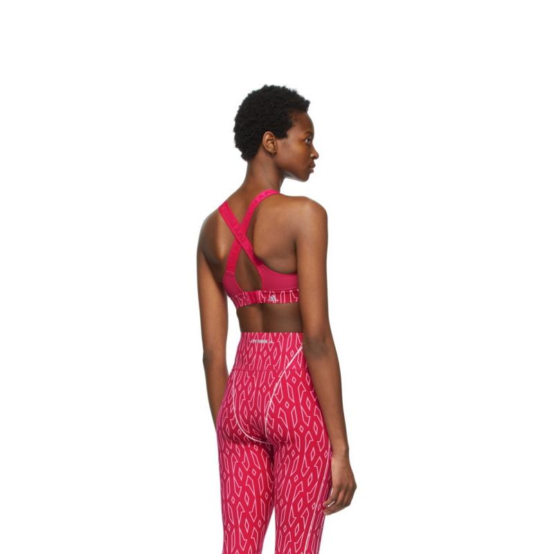 Спортивный топ adidas Ivy Park Medium-Support Monogram Cutout Bra Bold Pink