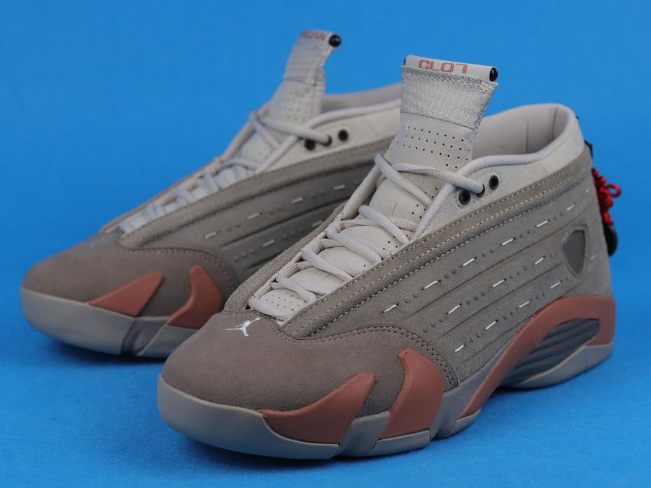 Кроссовки CLOT x Air Jordan 14 Retro Low Sepia Stone