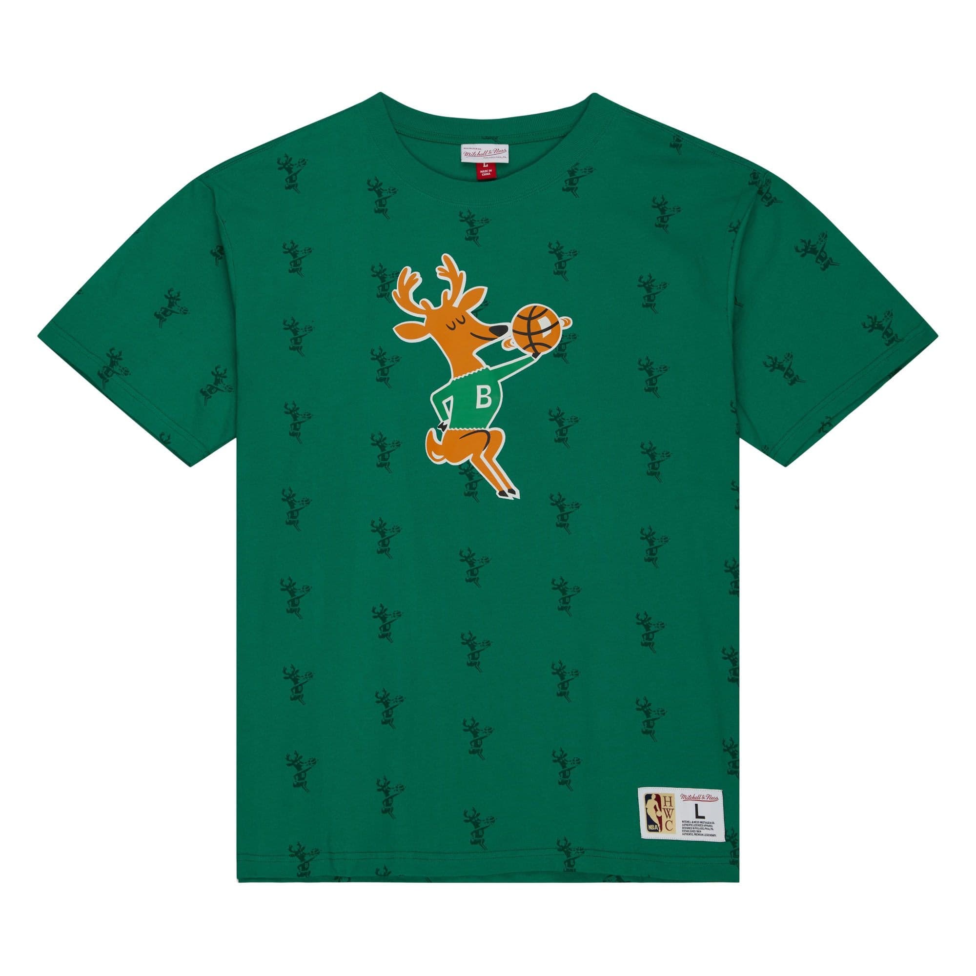 Футболка Mitchell & Ness AOP SS Top Milwaukee Bucks