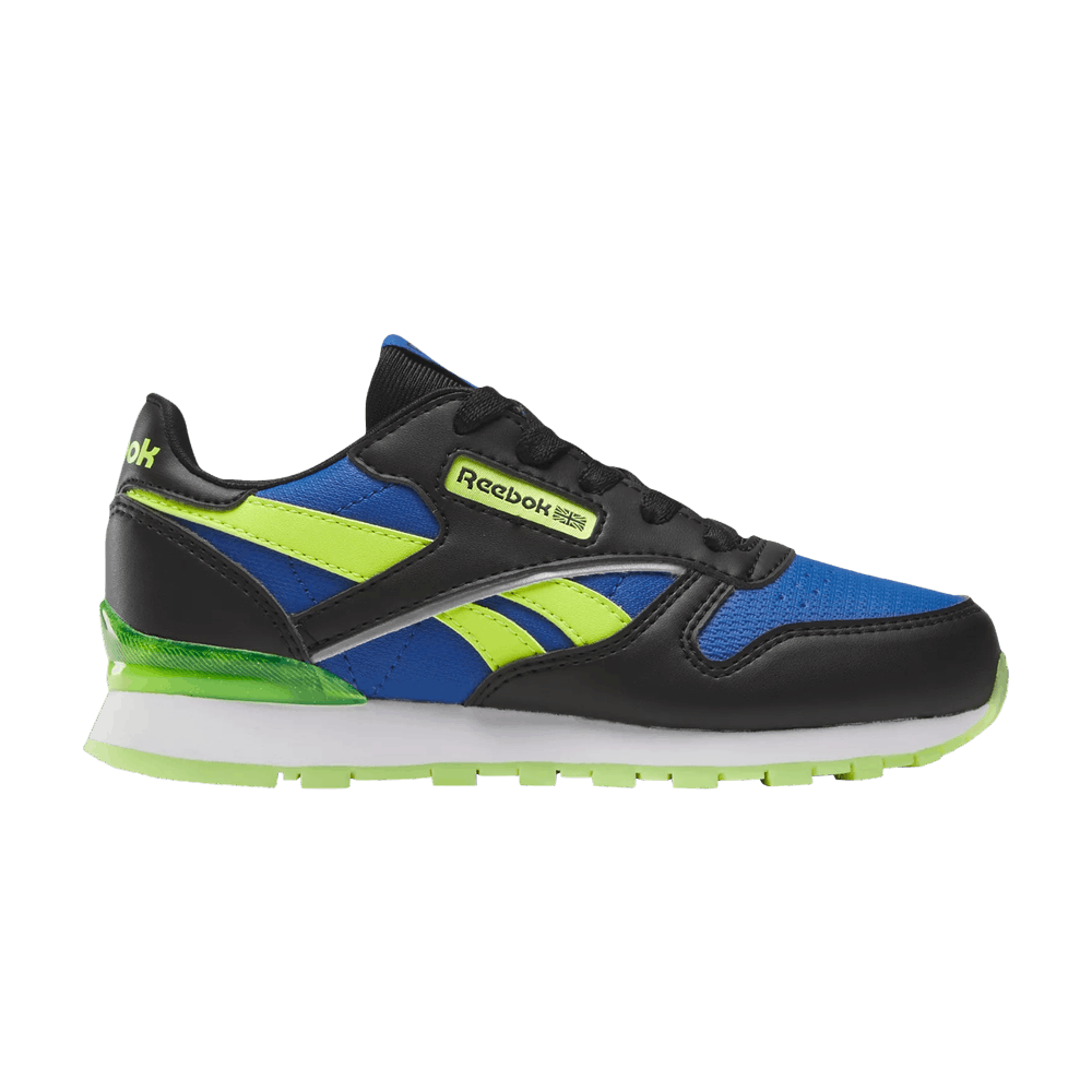 Кроссовки Reebok Classic Leather Step 'n' Flash Little Kid 'Black Laser Lime'