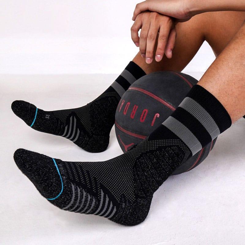 Спортивные носки Ehot Stripes Black-Grey Crew Socks