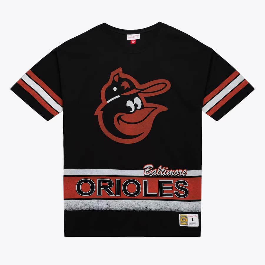 Футболка Mitchell & Ness Black Baltimore Orioles Oversized Vintage T-Shirt