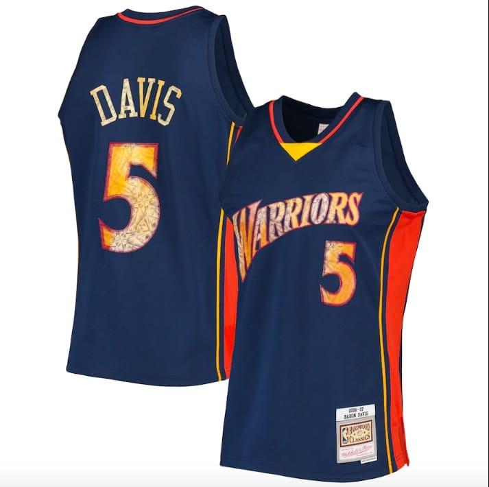 1996-97-Golden-State-Warriors-5-Baron-Davis-Mitchell-Ness-NBA-75th-Anniversary-Diamond-Royal-Jersey-1