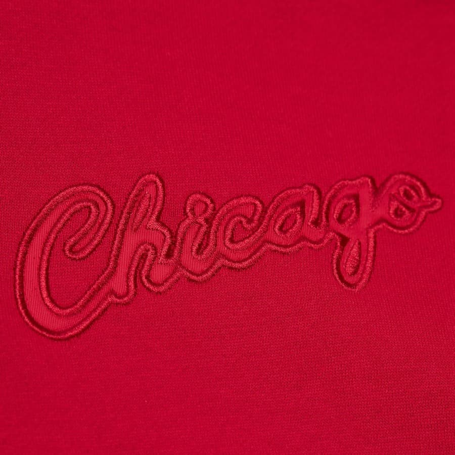 Худи Mitchell & Ness Scarlet Chicago Bulls Tonal Logo Heavyweight Fleece Pullover Hoodie