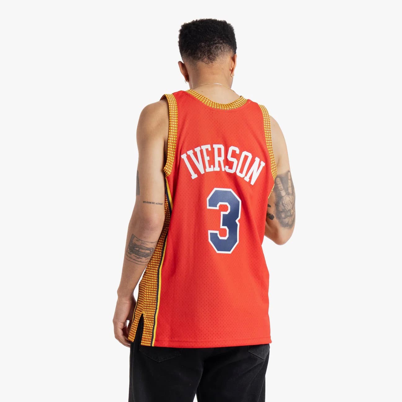 Баскетбольная джерси 2004-05 Syracuse Nationals Allen Iverson #3 Swingman Hardwood Classics Red Jersey