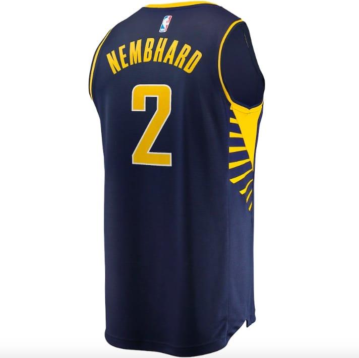 Баскетбольная джерси 2021-22 Indiana Pacers  #2 Andrew Nembhard Fast Break Icon Navy Jersey