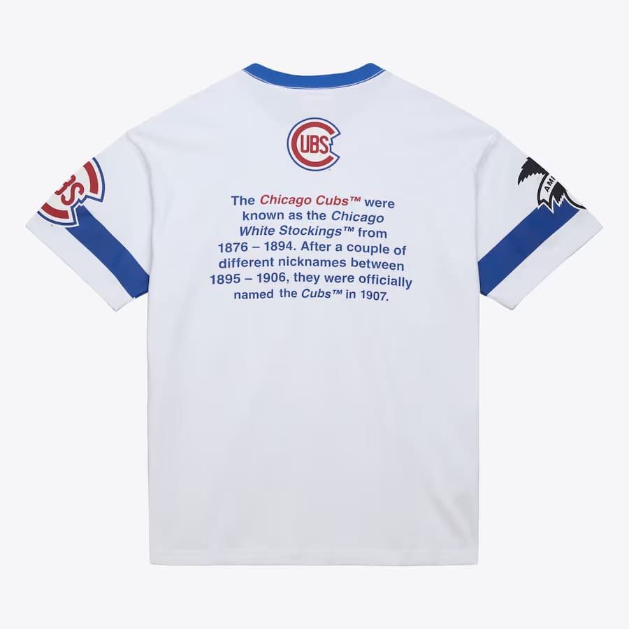 Футболка Mitchell & Ness White Chicago Cubs Cooperstown Collection Team Origins Premium T-Shirt