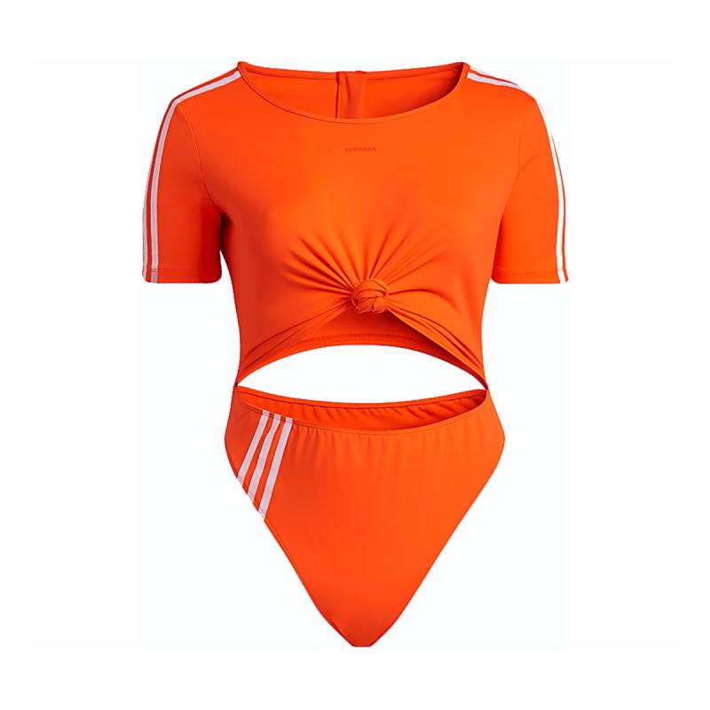 Спортивный купальник adidas Ivy Park Knot Swimsuit (Plus Size) Solar Orange