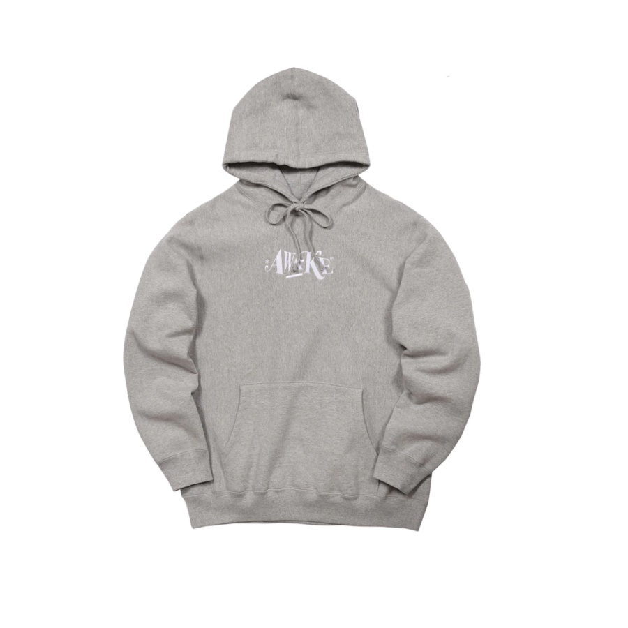 Худи Awake Distorted Logo Hoodie Heather Grey