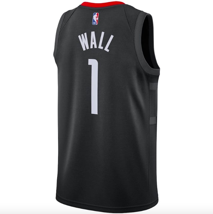 Баскетбольная джерси 2020-21 Houston Rockets #1 John Wall Jordan Brand Statement Black Jersey