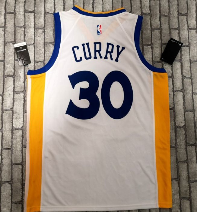 Баскетбольная джерси 2017-18 Stephen Curry Warriors #30 Association Rakuten White