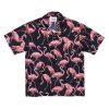 Awake-Silk-Flamingo-Print-Camp-Shirt-Black-100x100