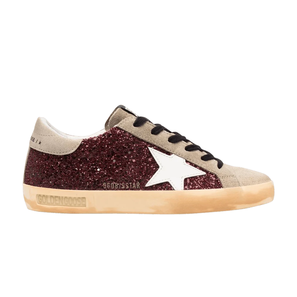 Кроссовки Golden Goose Wmns Superstar 'Bordeaux Glitter'