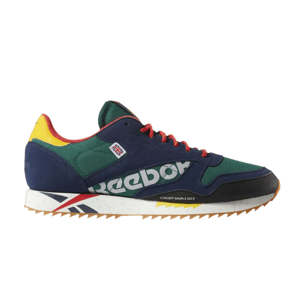 Krossovki-Reebok-Classic-Leather-Ripple-Altered-Green-Red