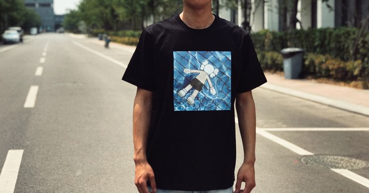 KAWS-in-da-basin-Tee-Black-3