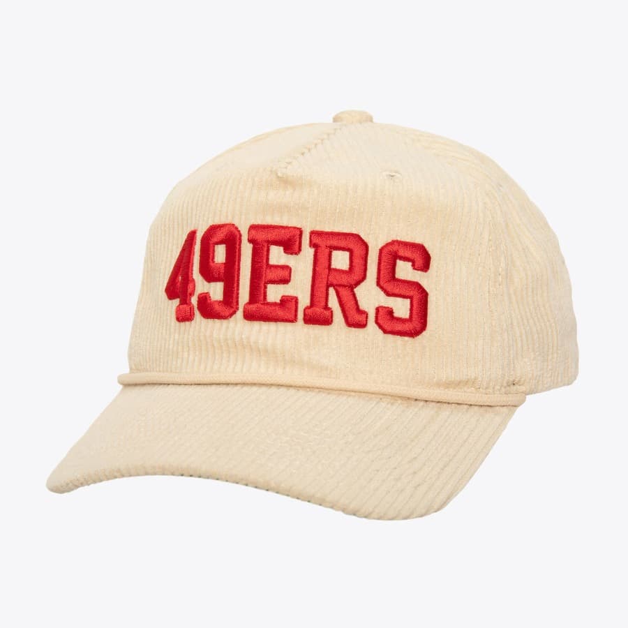 Бейсболка Mitchell & Ness White San Francisco 49ers Cordy Deadstock Snapback Hat