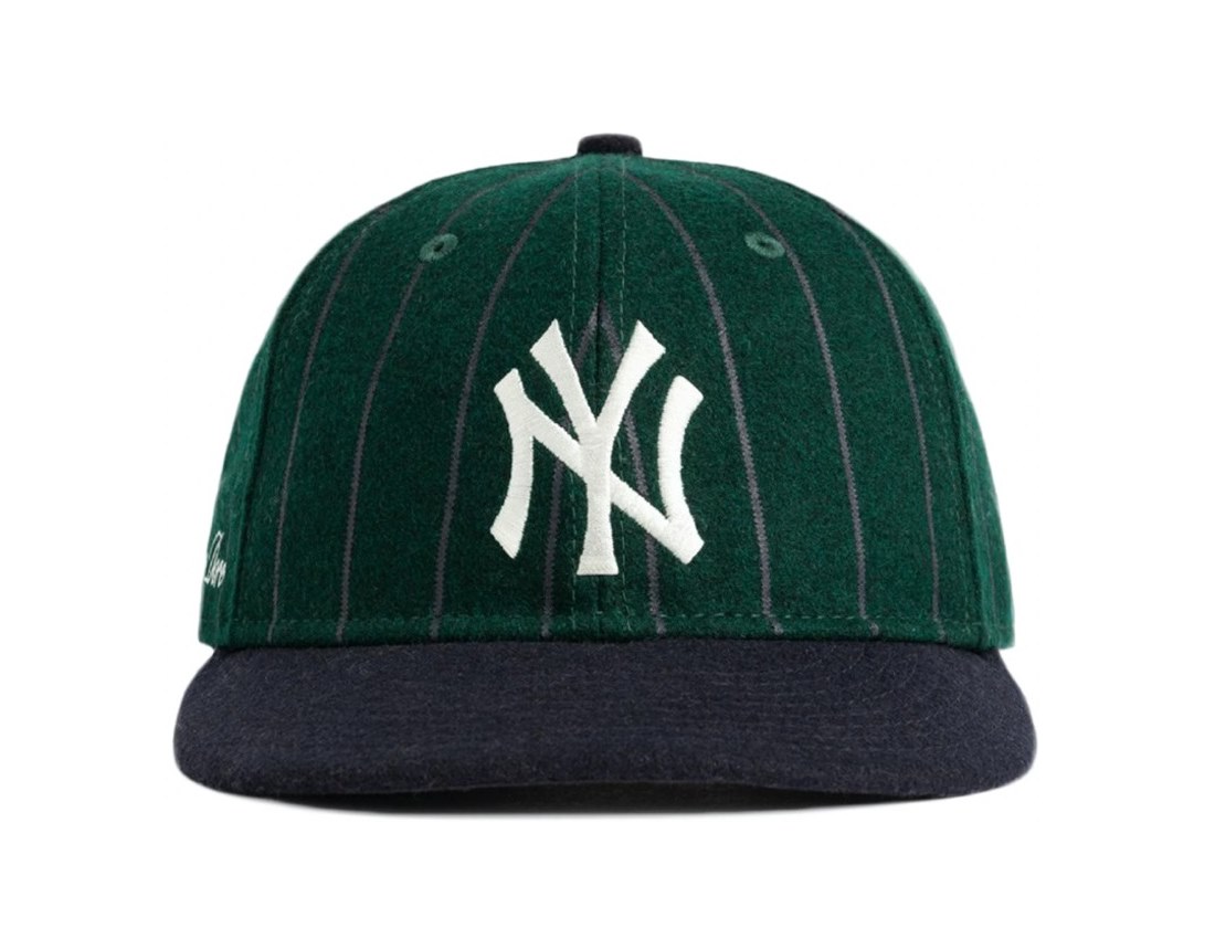 Aime-Leon-Dore-New-Era-Wool-Pinstripe-Yankee-Hat-GreenNavy