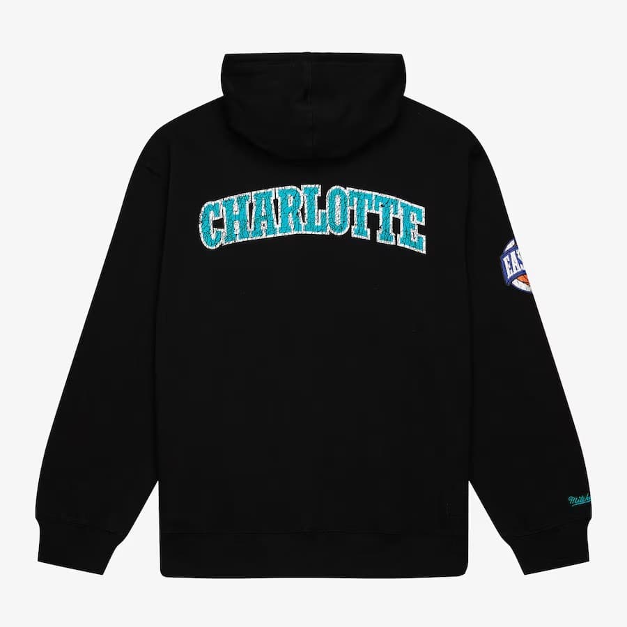 Худи Mitchell & Ness Black Charlotte Hornets Team OG Fleece Pullover Hoodie