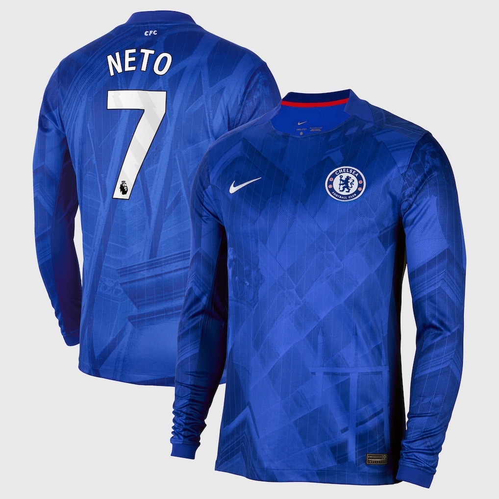 Футбольный лонгслив Chelsea Nike Home Stadium Long Sleeve Shirt 2025-26 Neto 7