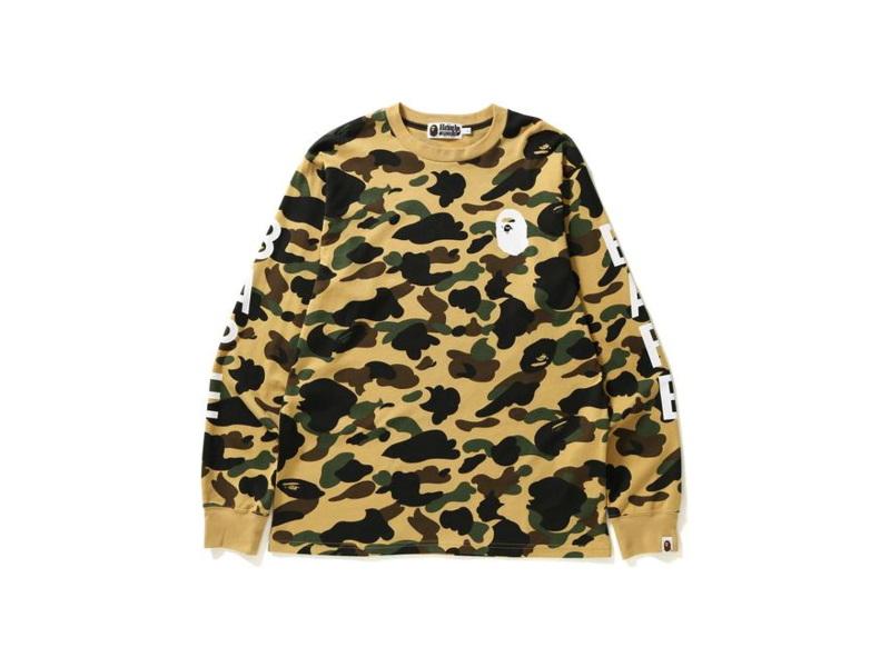 Футболка BAPE 1st Camo L/S Tee Tee Yellow