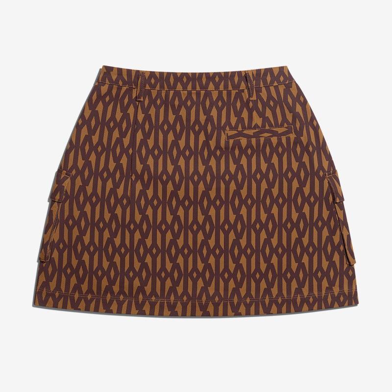 Юбка adidas Ivy Park Monogram Skirt Wild Brown/Night Red