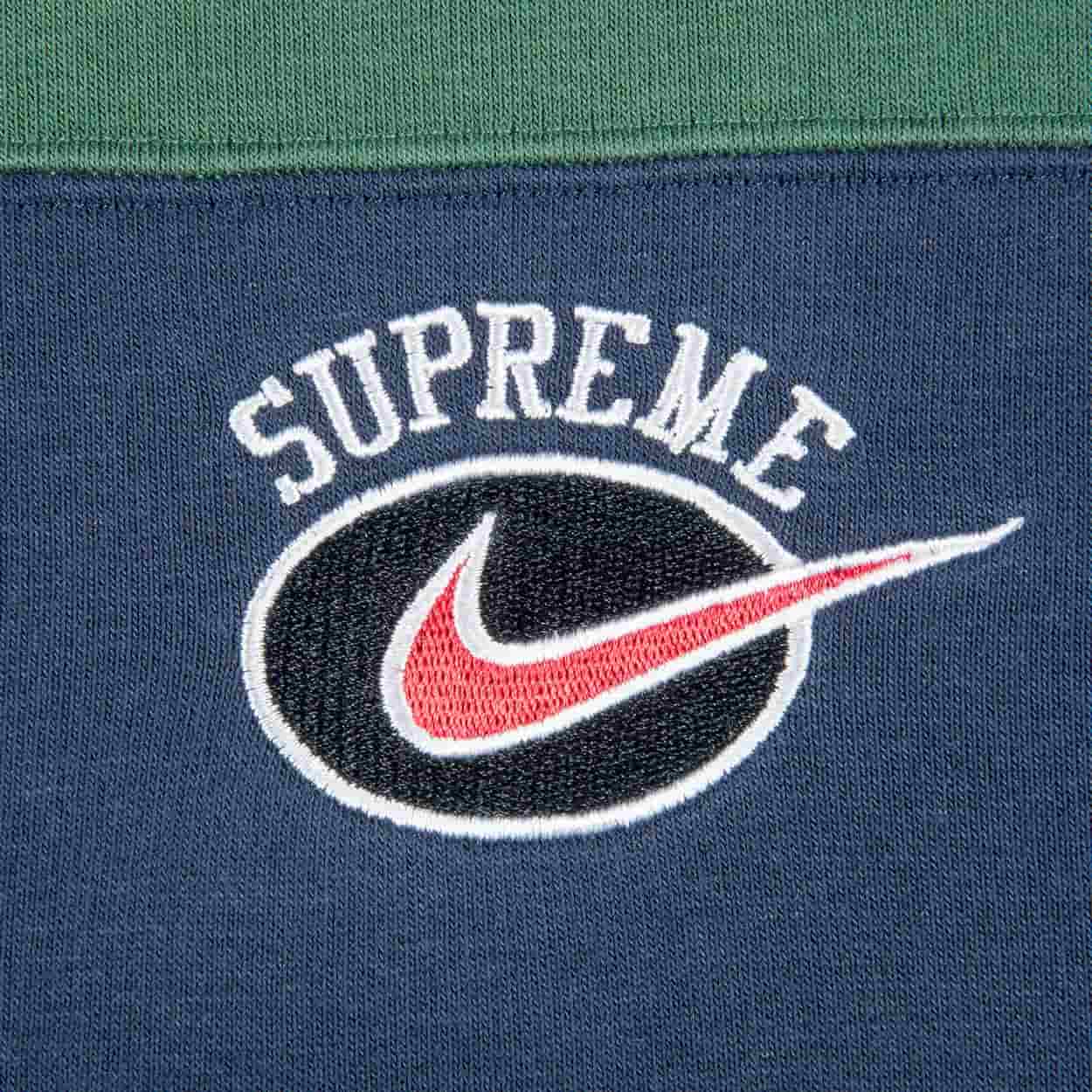 Худи Supreme x Nike Stripe Hooded Sweatshirt Navy