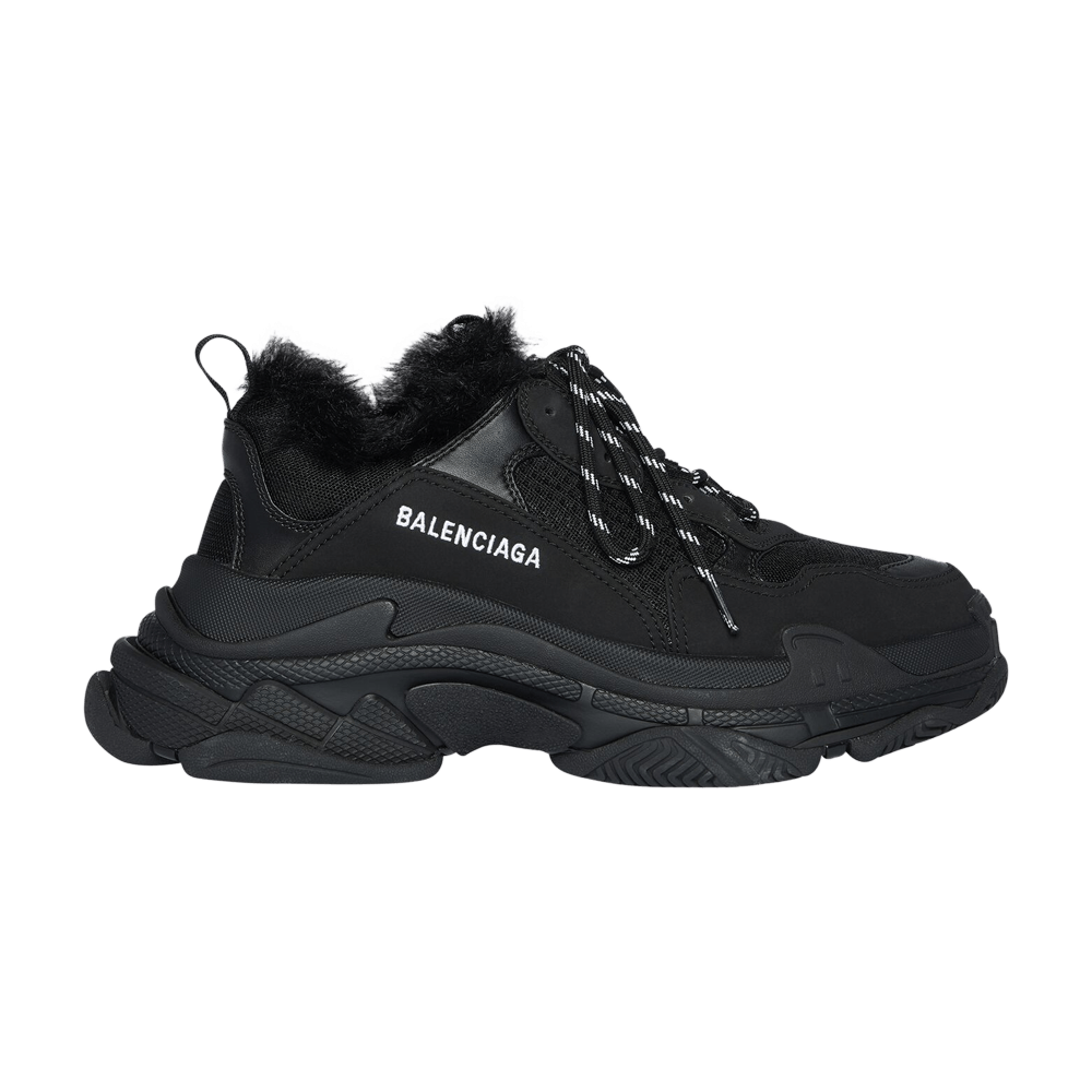 Кроссовки Balenciaga Wmns Triple S Sneaker 'Fake Fur - Black'