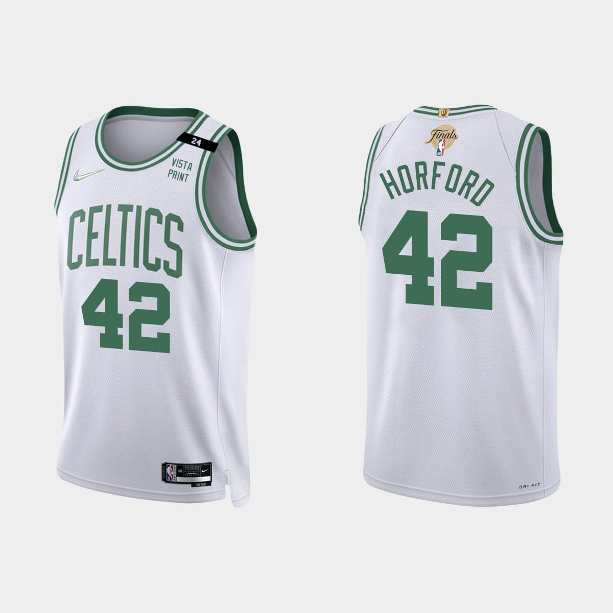 Баскетбольная джерси 2022 NBA Finals Boston Celtics #42 Al Horford Association White Jersey