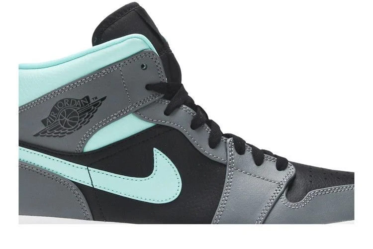 Кроссовки Air Jordan 1 Mid 'Grey Aqua'