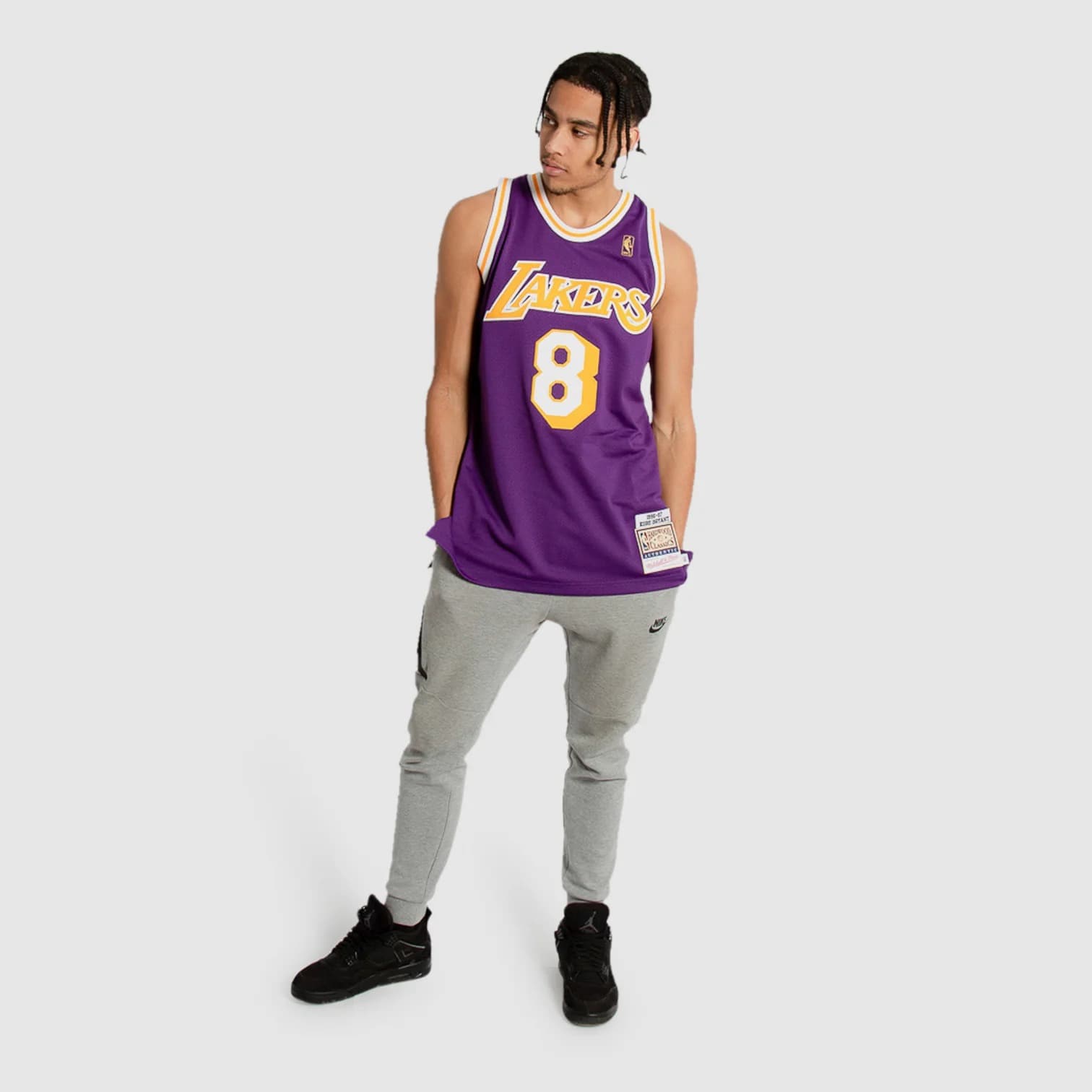 Баскетбольная джерси 1996-97 Los Angeles Lakers Kobe Bryant #8 Authentic Throwback Purple Jersey