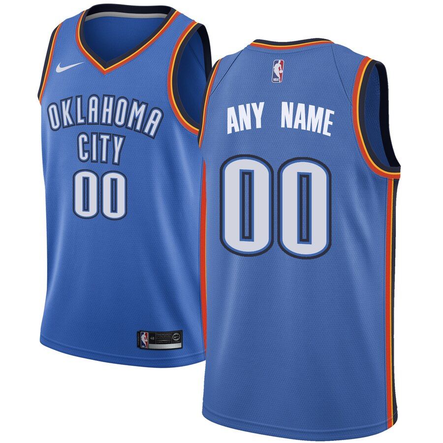 Баскетбольная джерси 2019-20 Oklahoma City Thunder Swingman Custom Blue Icon
