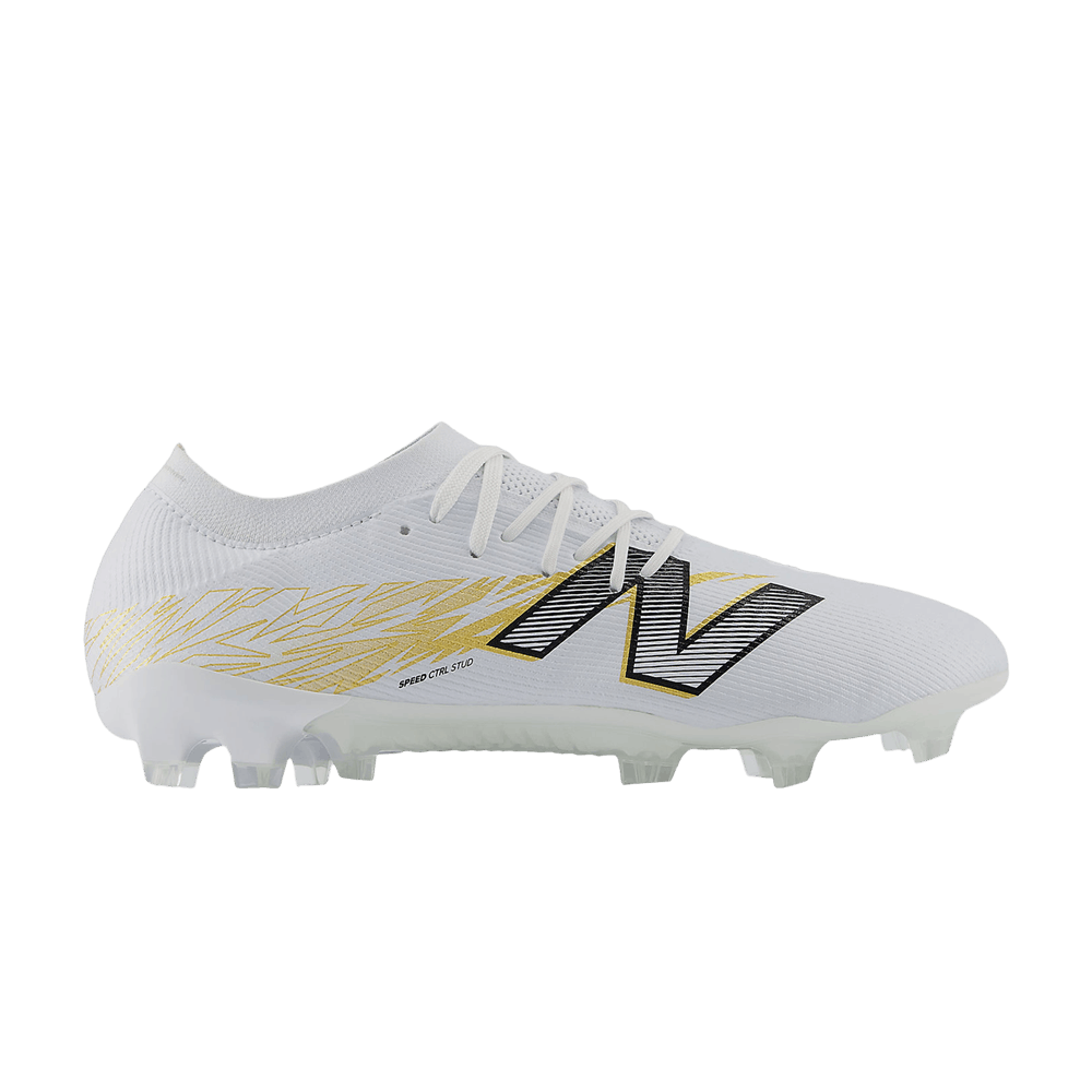 Кроссовки New Balance Furon V8 Elite FG 'White Metallic Gold'