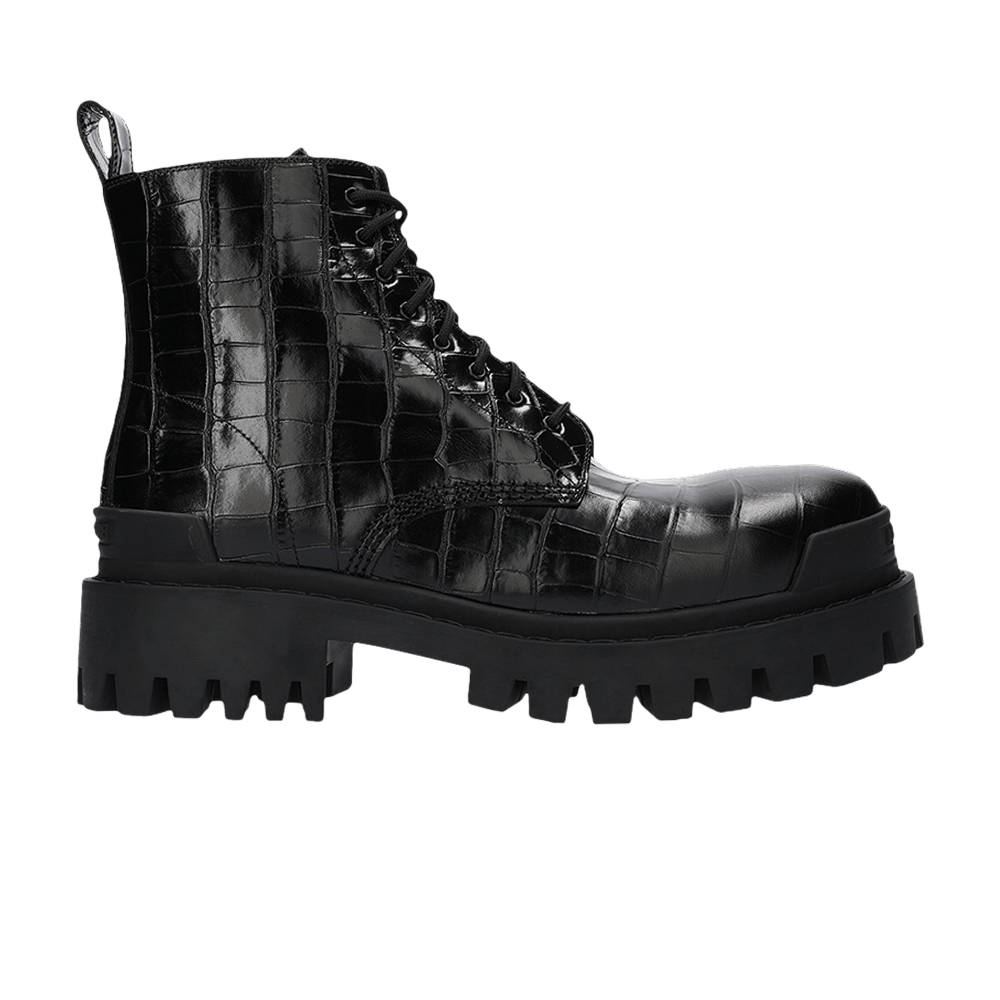 Кроссовки Balenciaga Strike 20mm Boot 'Black Croc Embossed'